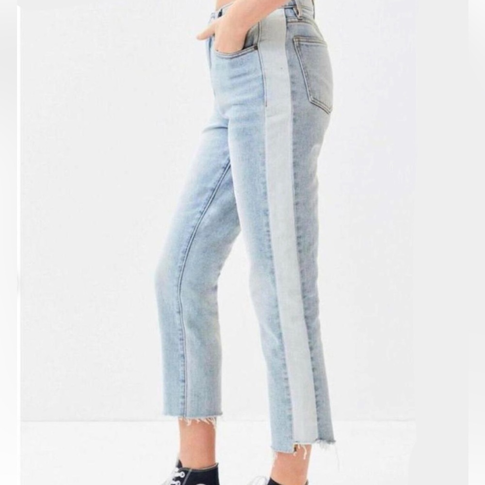 PacSun Light Wash Side Stripe Mom Jean